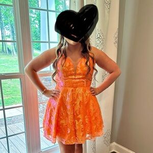 Orange HOCO Dress